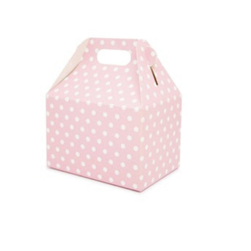 Deluxe Food Boxes- Made with Recycled Material -Light Pink or PolkaDot Color